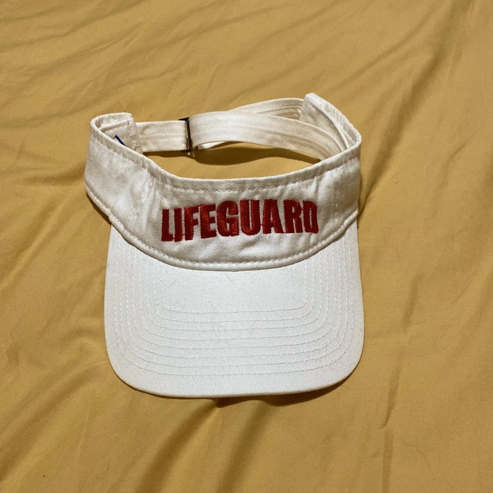 White lifeguard visor
